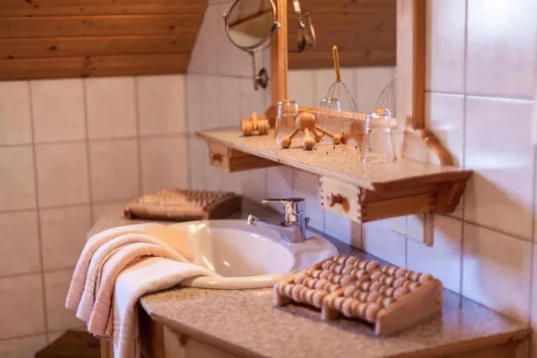 Badezimmer im Biohof Seidl