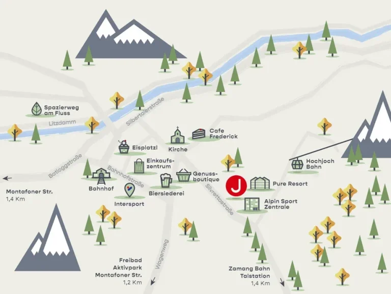 Lage des Hostel St. Josefsheim im Montafon