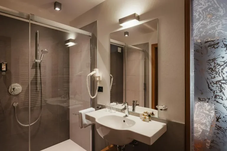 Badezimmer im Hotel Melodia del Bosco