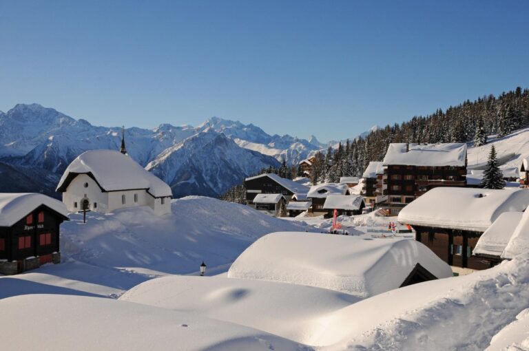 Kapelle in Bettmeralp im Winter