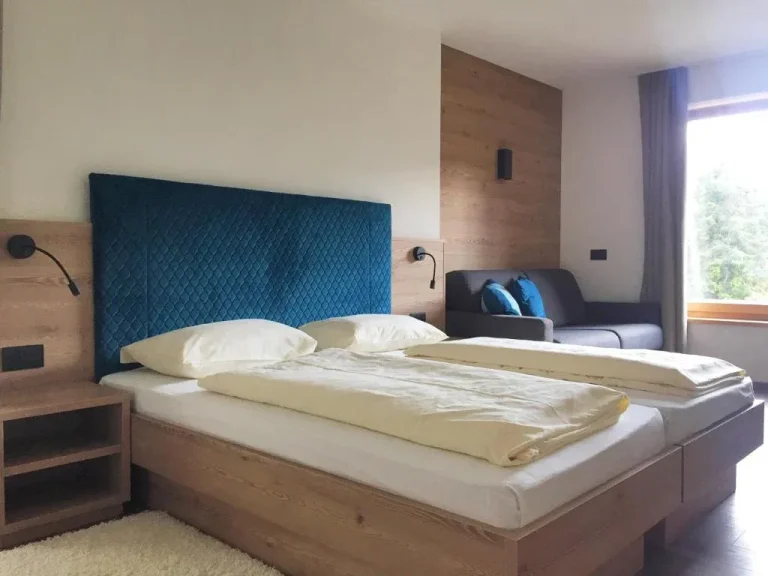 Schlafzimmer in der Pension Rungg