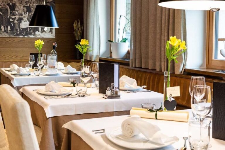 Tischdekoration im Restaurant